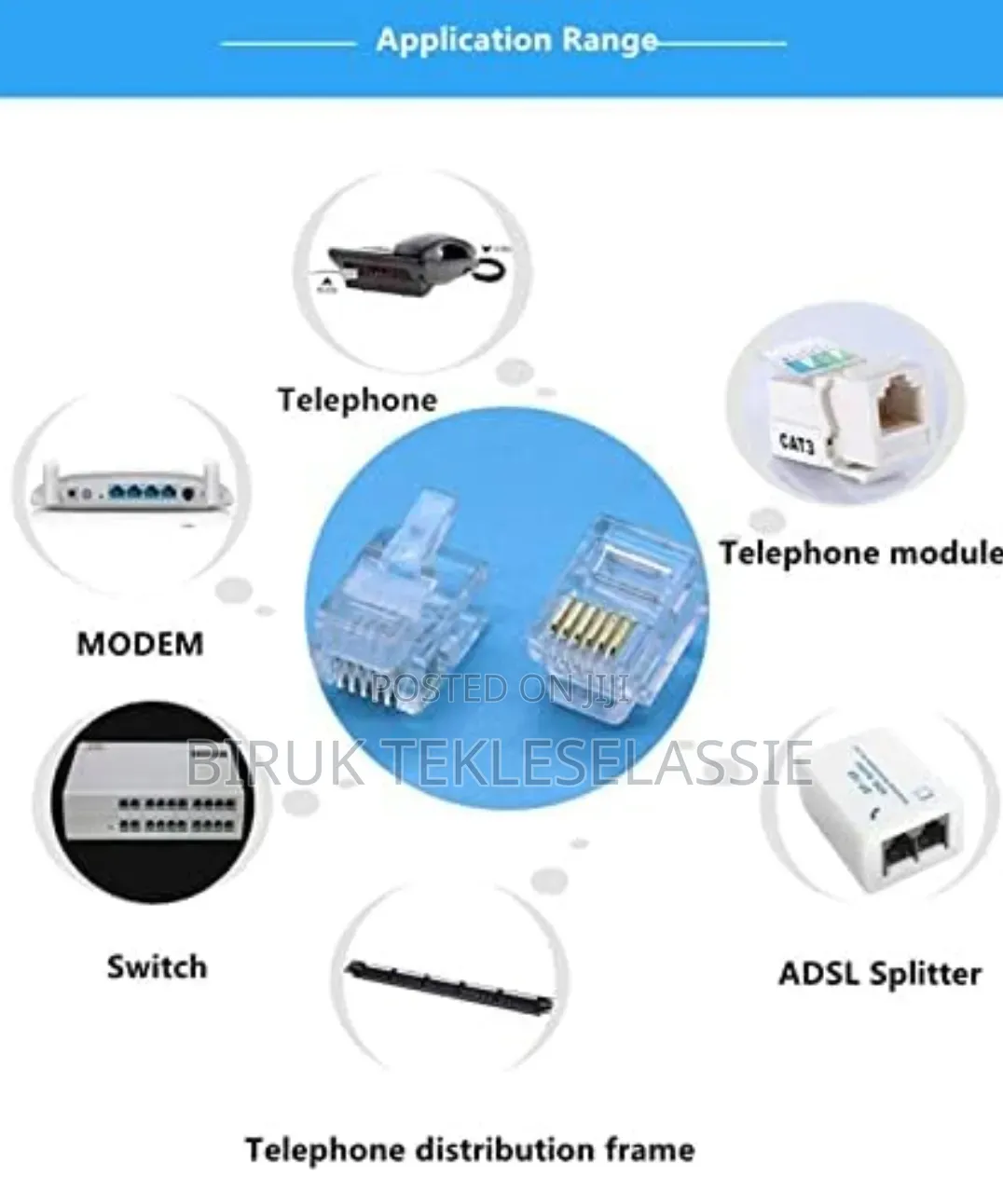Rj11 Connector 100 Pieces