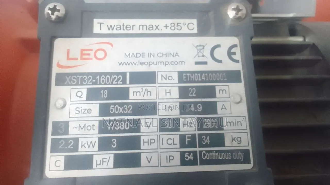 Leo Water Pump – 3hp