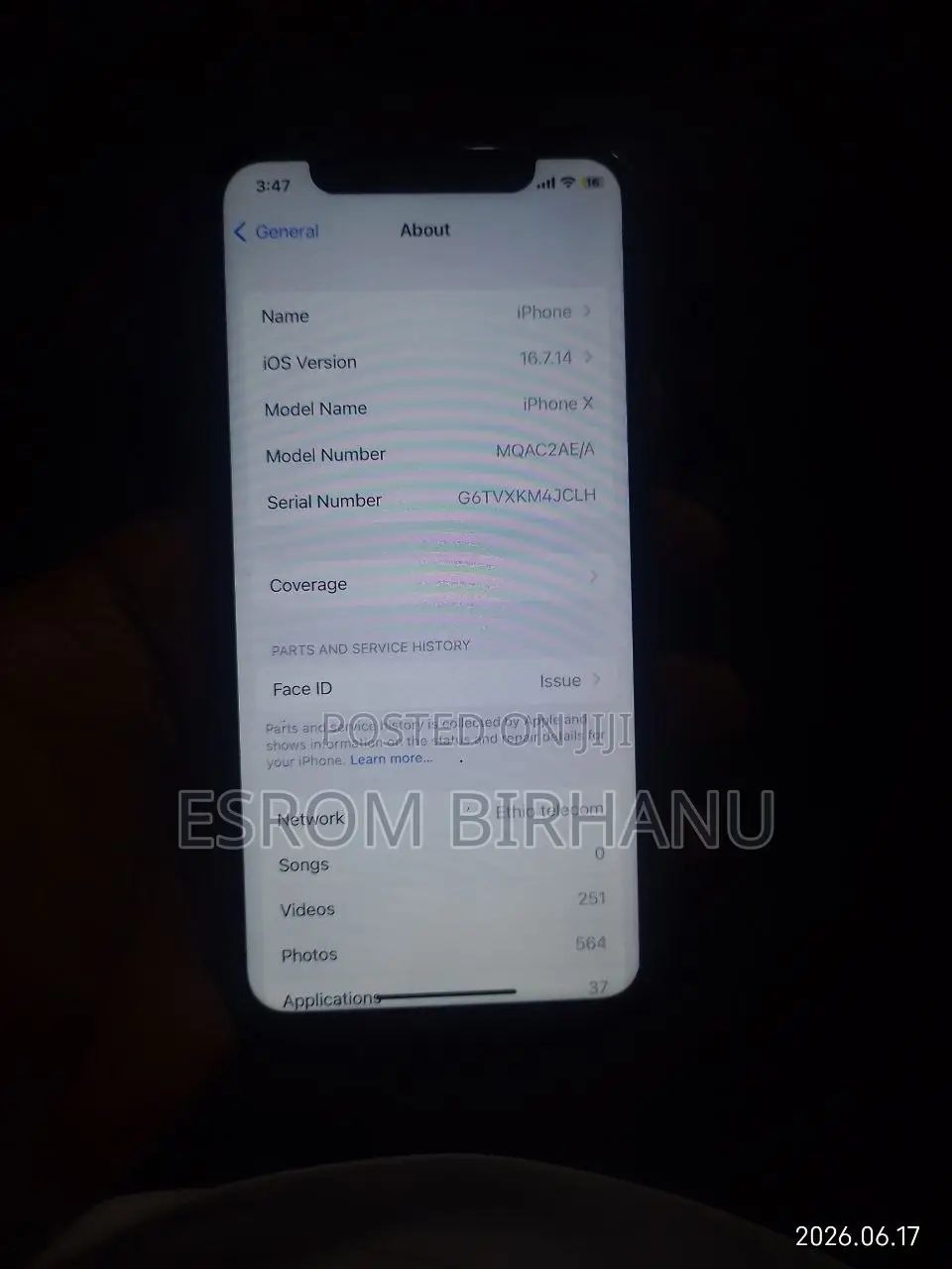 Apple iPhone X 64 GB Black