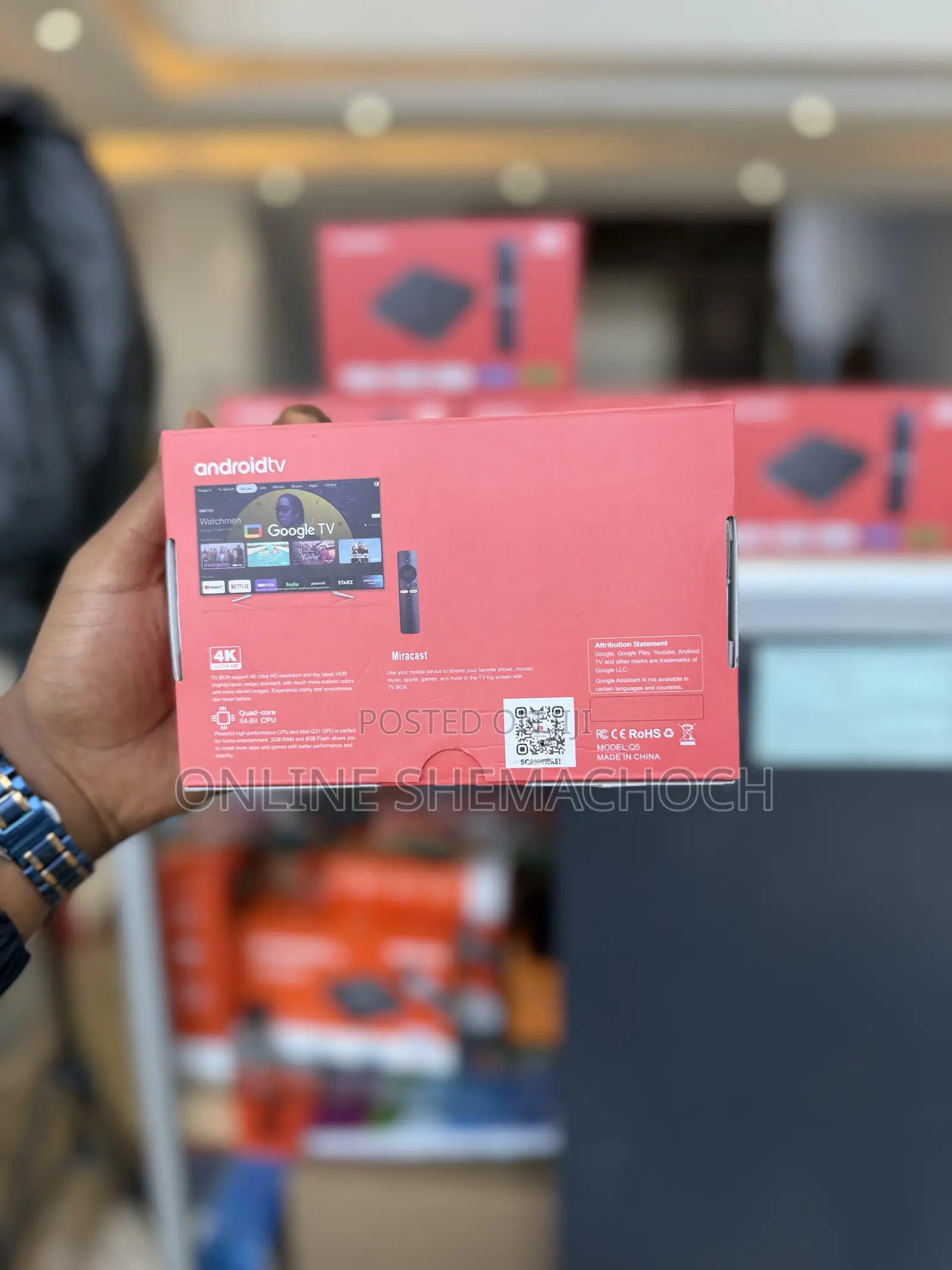 Pozzer Q5 Android Tv Smart Box ቲቪ ስማርት ማድረጊያ
