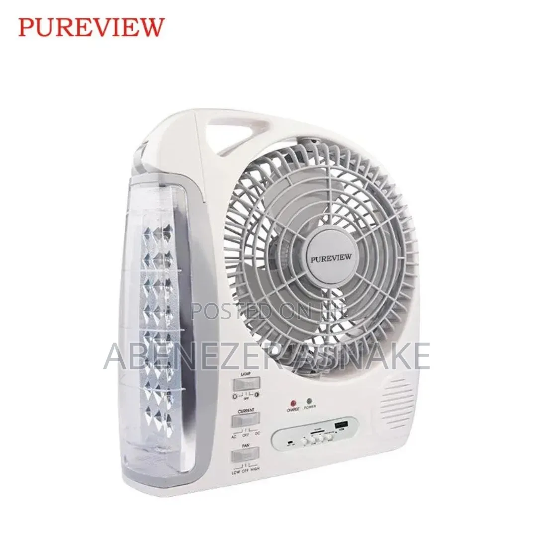 6 in 1 Rechargeable Fan With Led Lamp