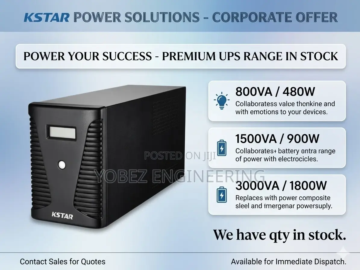 800va/480w Uninterrupted Power Supply(Ups)