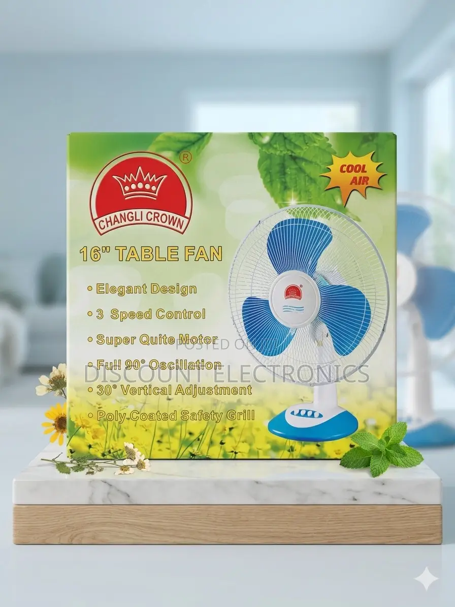 Changli Crown 16" Oscillating Table Fan