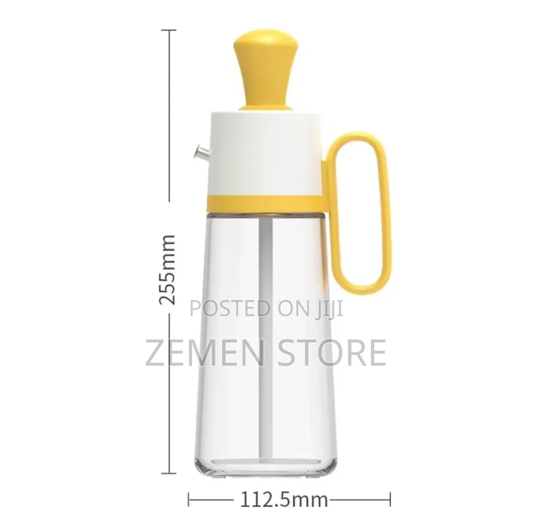 2-in-1 Glass Oil Dispenser Bottle With Silicone Brush Pour Spout