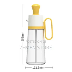 2-in-1 Glass Oil Dispenser Bottle With Silicone Brush Pour Spout