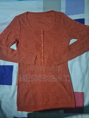 Women's Ribbed Knit Top – Burnt Orange