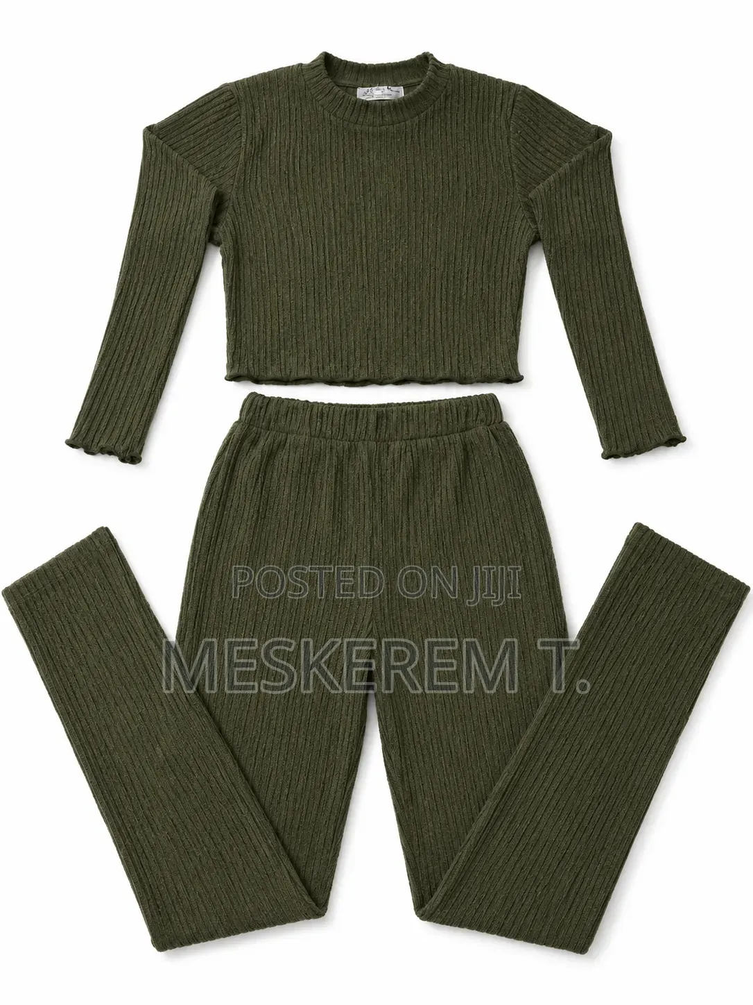 Olive Green Two-Piece Set