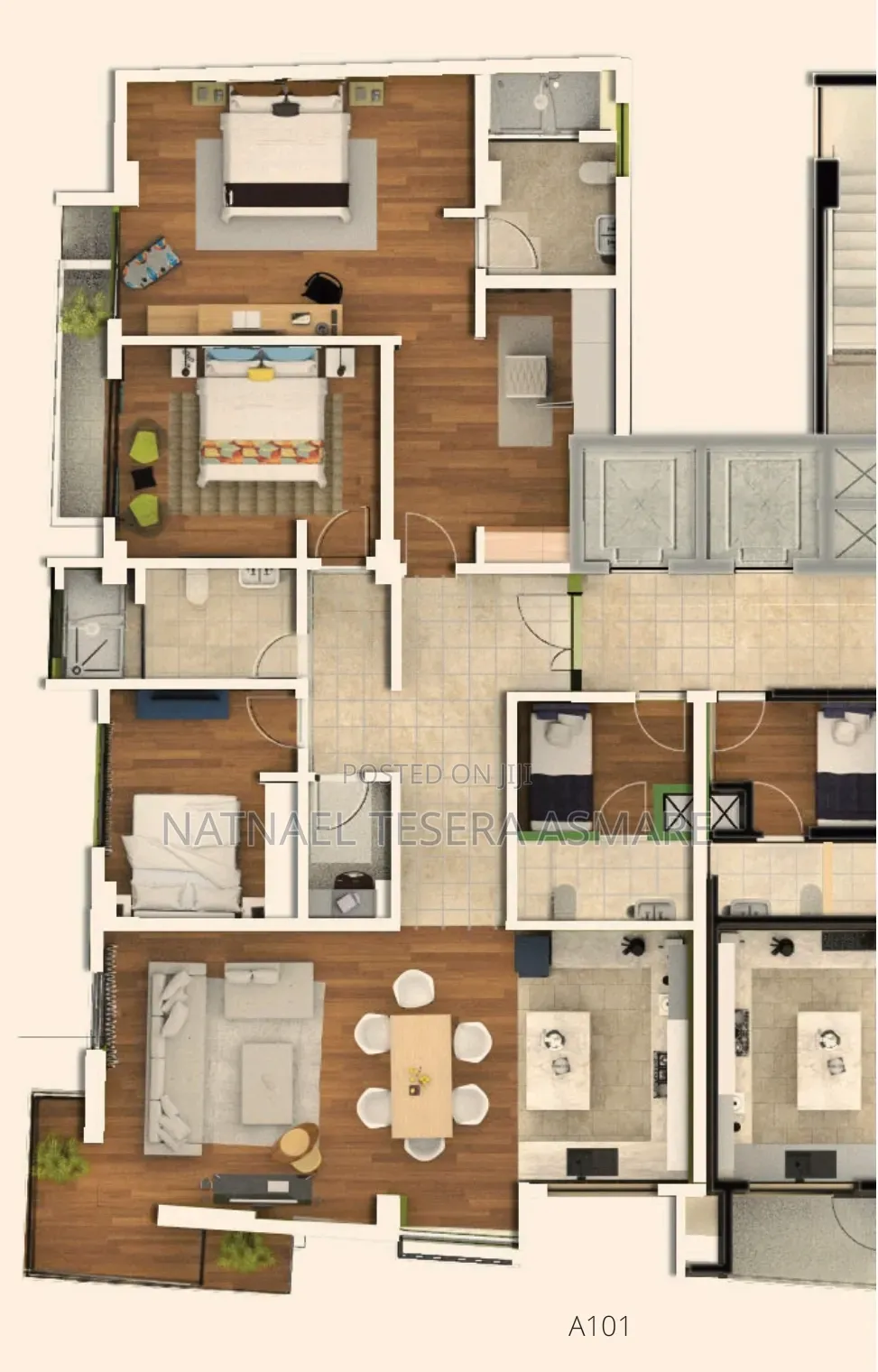 Furnished Lexury 4bdrm Apartment in Sarbet for Sale