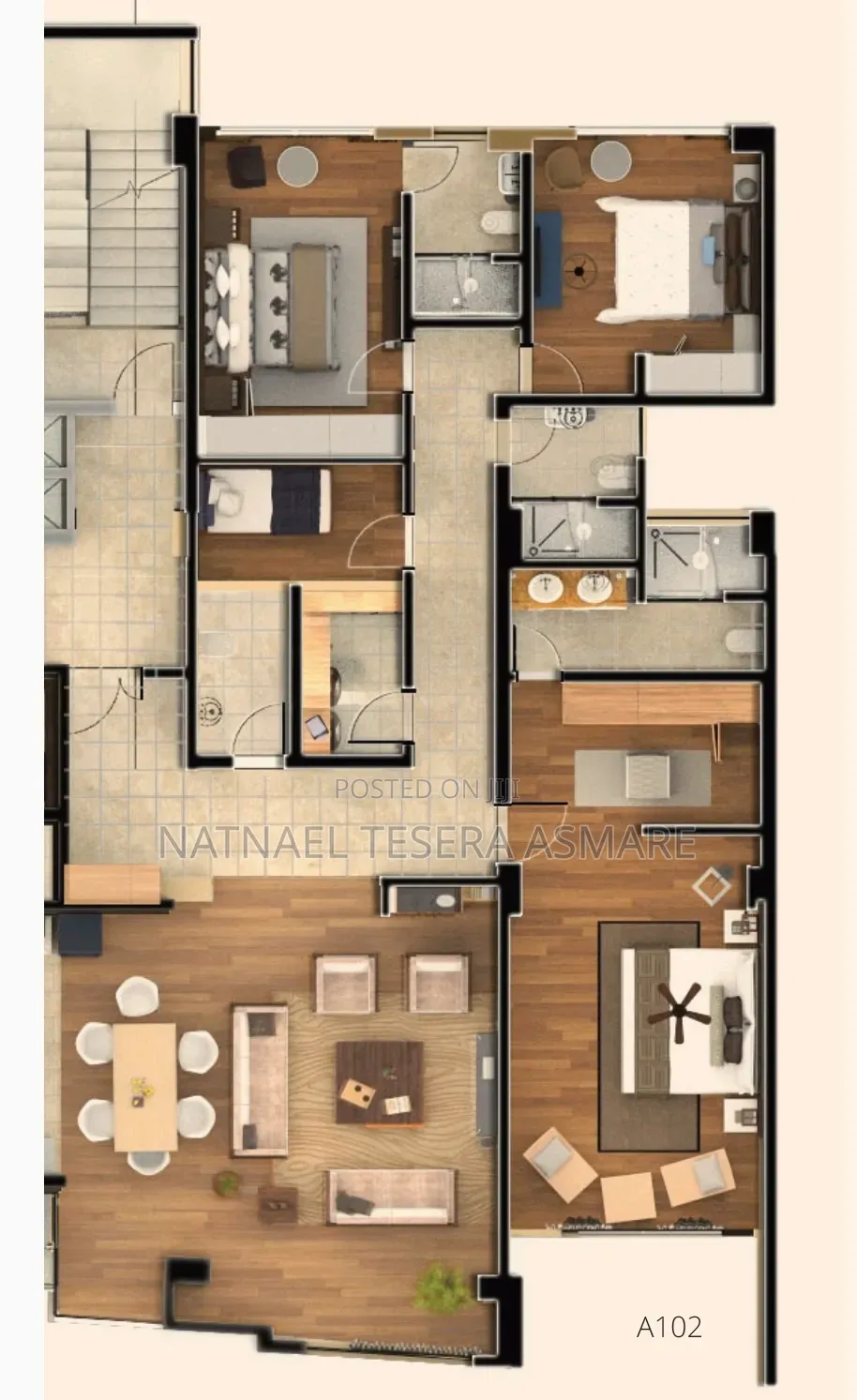 Furnished Lexury 4bdrm Apartment in Sarbet for Sale