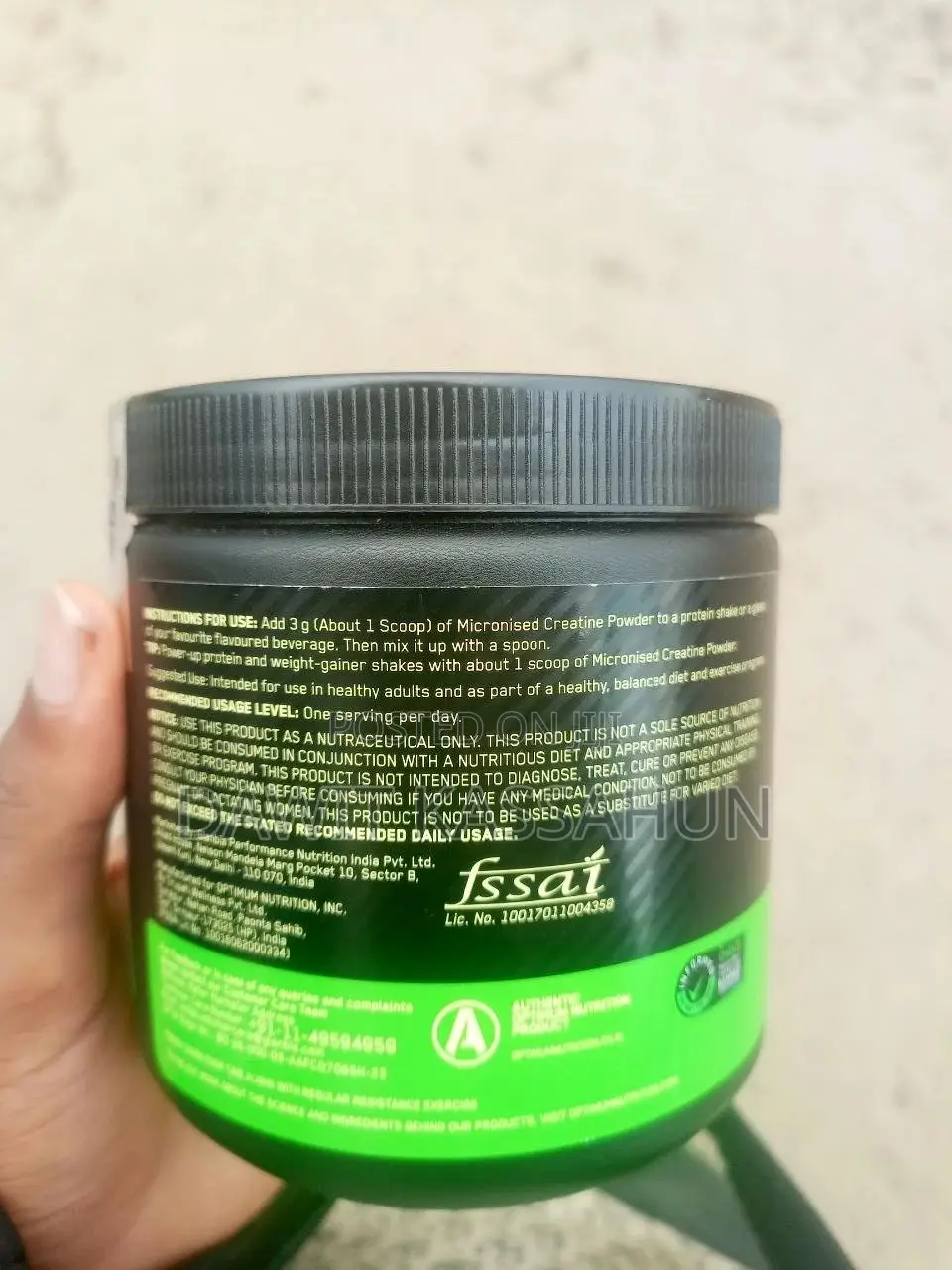 Optumum Nutrition Micronised Creatine Powder 100% Creatine Monohydrate
