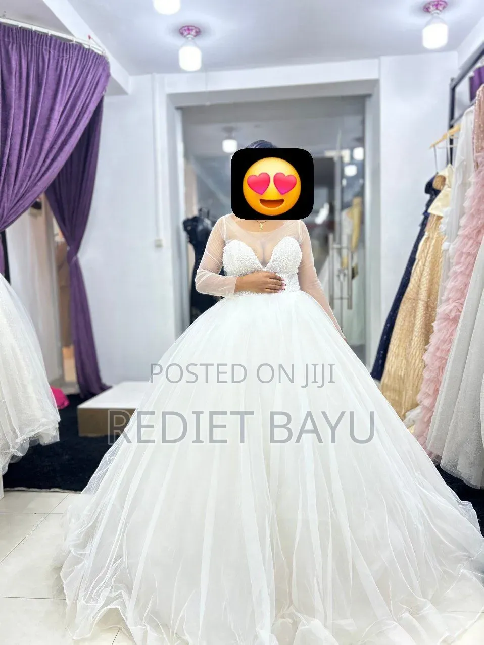 የሚሸጥ በመጠኑ ያገለገለ የሙሽራ ቀሚስ Used በጥሩ ሁኔታ ላይ ያለ