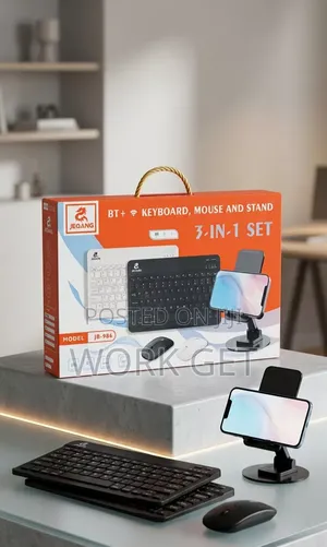 Jeqang Jb-986 3-in-1 Bluetooth Keyboard Mouse Phone Holder Combo