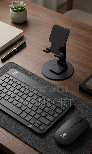 Jeqang Jb-986 3-in-1 Bluetooth Keyboard Mouse Phone Holder Combo