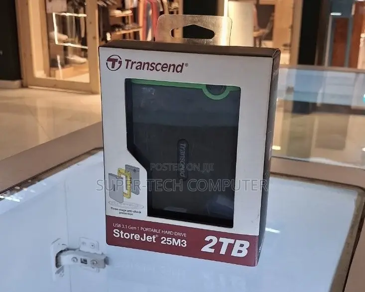 New 2tb Transcend External Hard Disk Drive