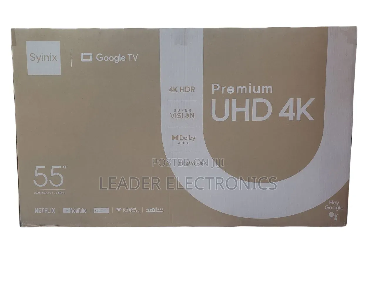Syinix Tv 55" Smart Google Tv Uhd New Model