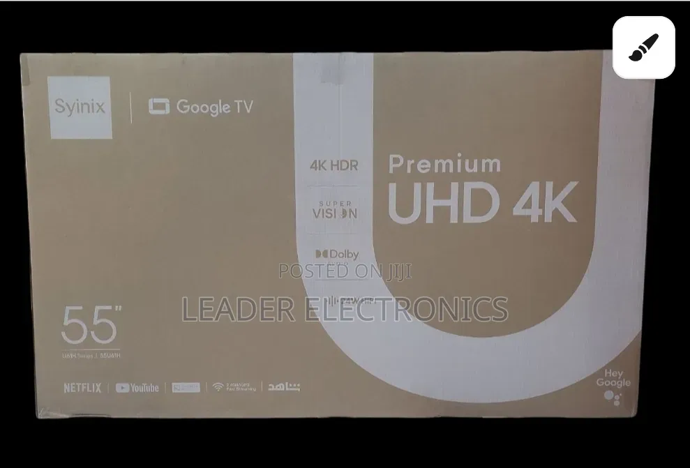 Syinix Tv 55" Smart Google Tv Uhd New Model