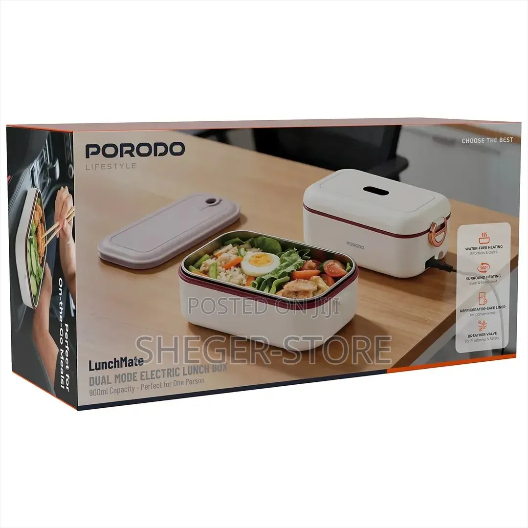 Porodo Lunchmate Dual Mode Electric Lunch Box የኤሌክትሪክ ማሞቂያ ያለው የምሳ እቃ