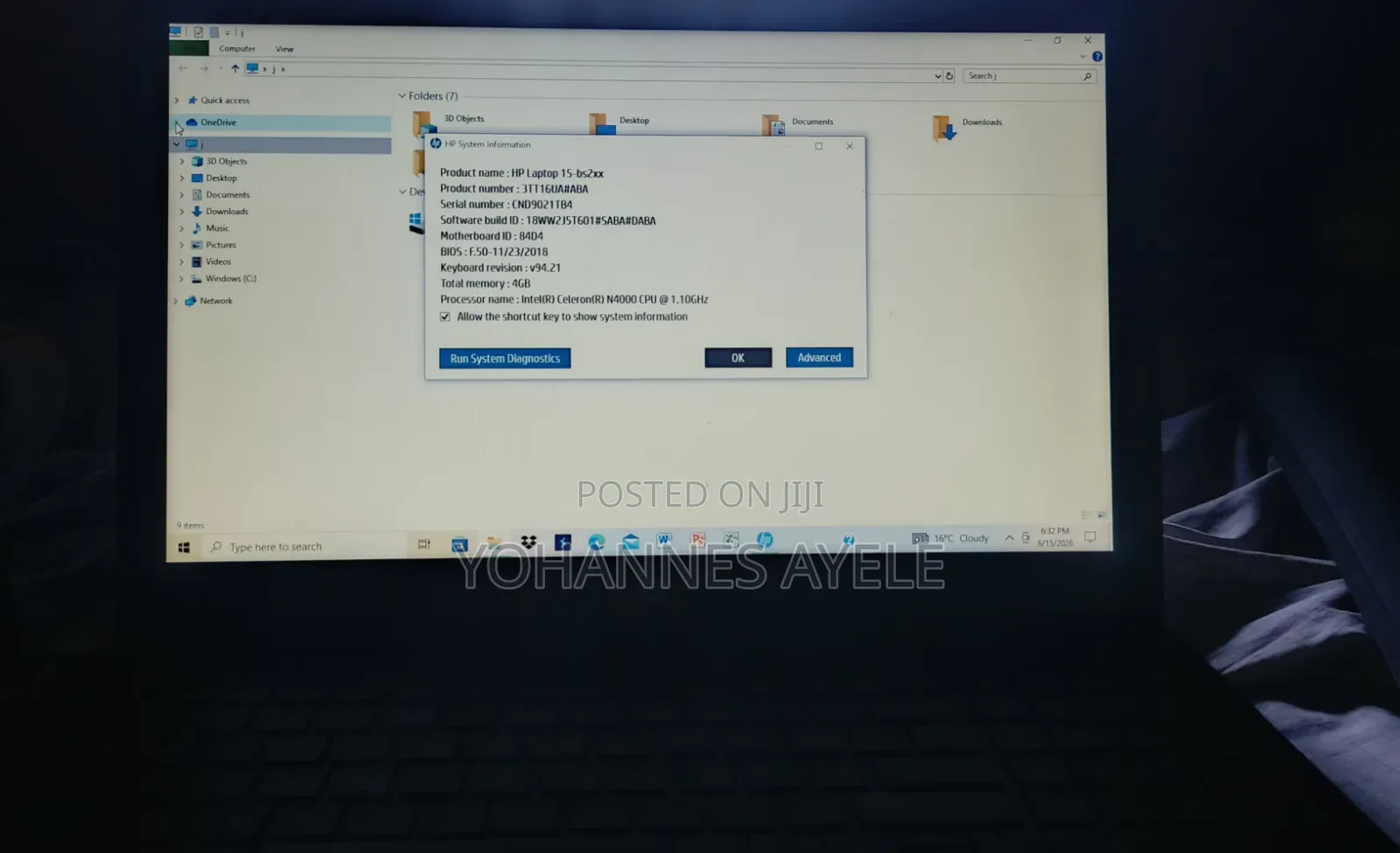 New Laptop HP Probook 11 EE G1 4GB Intel Core i5 HDD 500GB