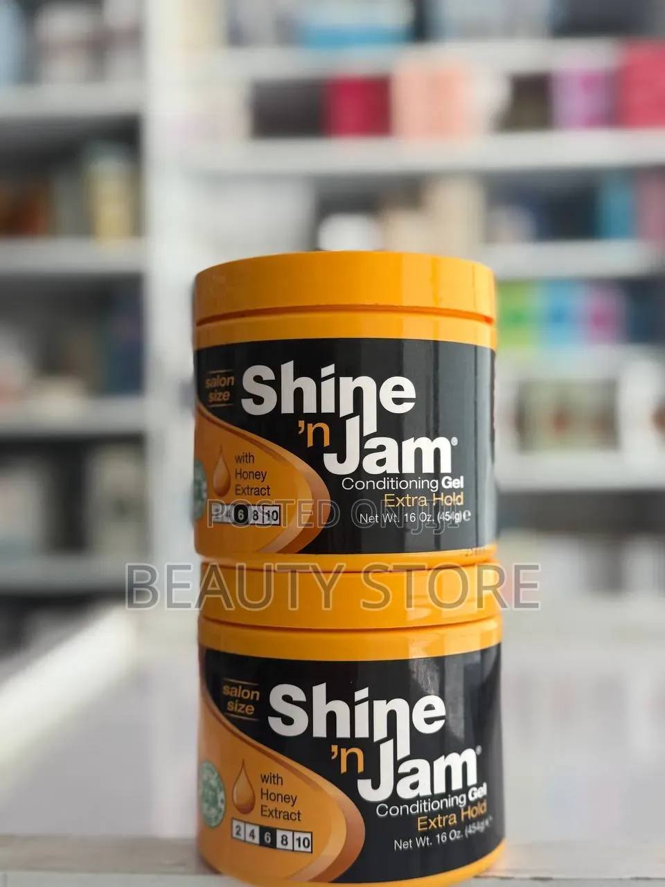 Shine 'N Jam Conditioning Gel in the Extra Hold Formula.