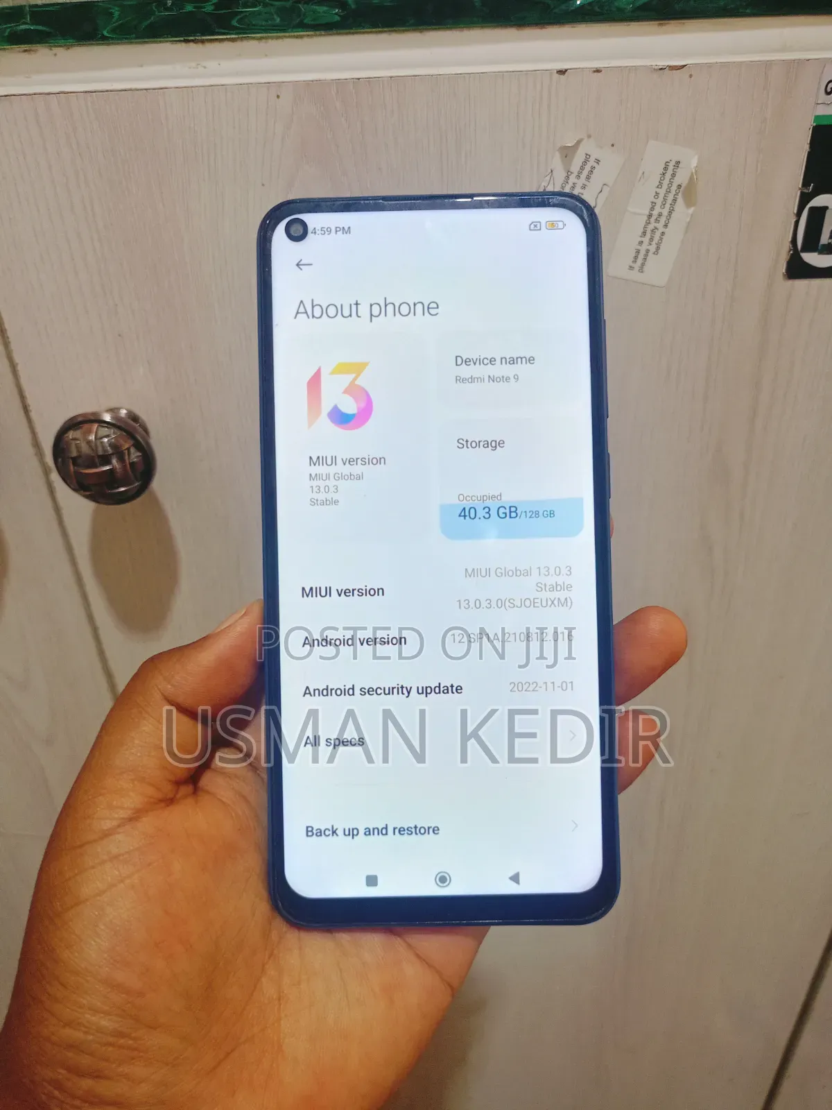 Xiaomi Redmi Note 9 128 GB Black