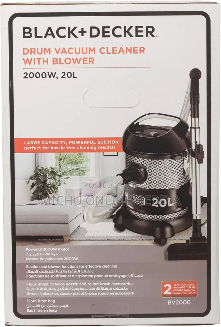ብላክ ዲከር Black Decker Dry ቫኪዩም Vacuum Cleaner/Free Delivery