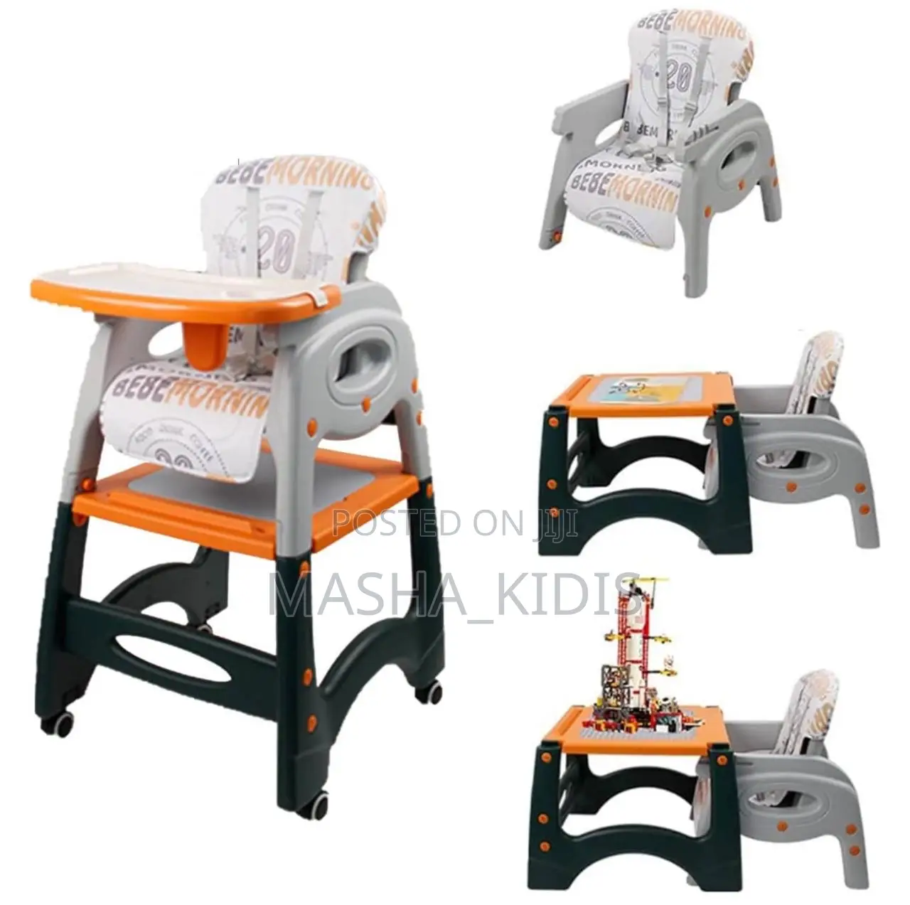 Bebemorning Heavy-Duty Convertible Baby Feeding Chair Features