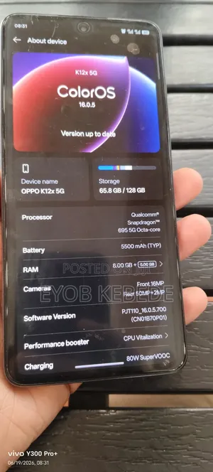 Oppo K12x 128 GB Gray