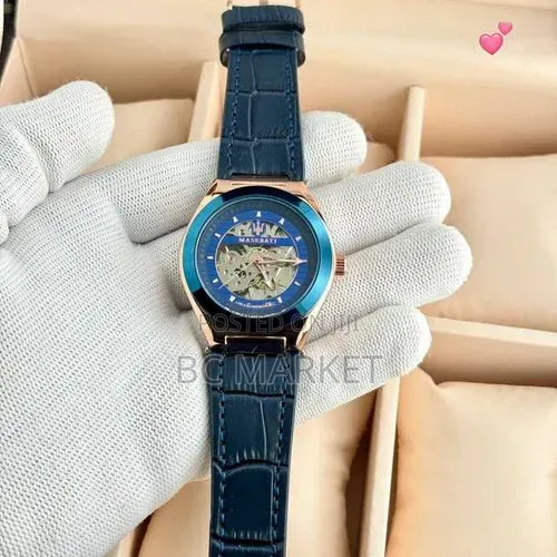 Maserati Automatic Leather Strap Watch