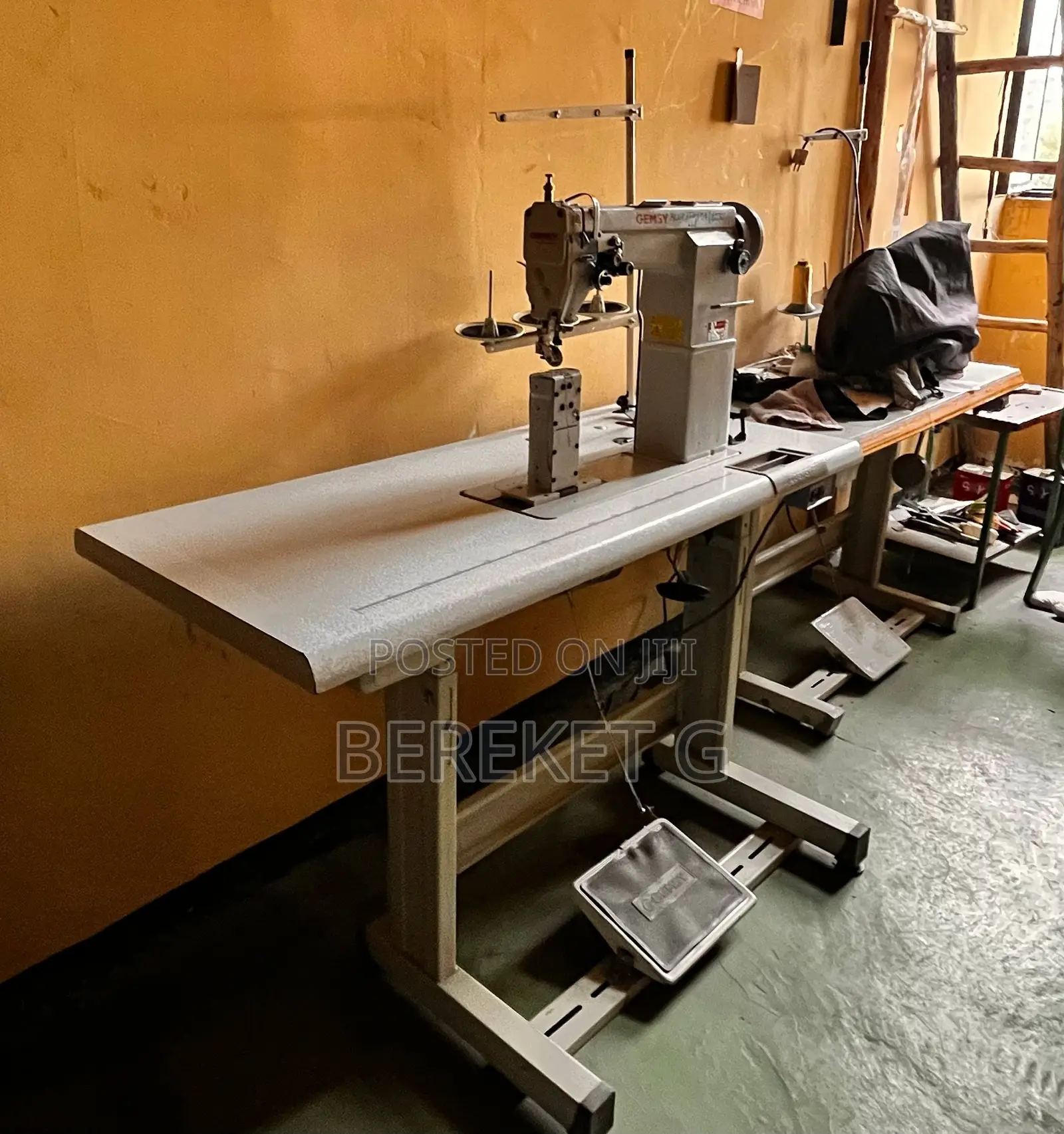 Gemsy ፖስት ቤድ የቆዳ ስፌት ማሽን | Post Bed Double Needle Sewing Machine