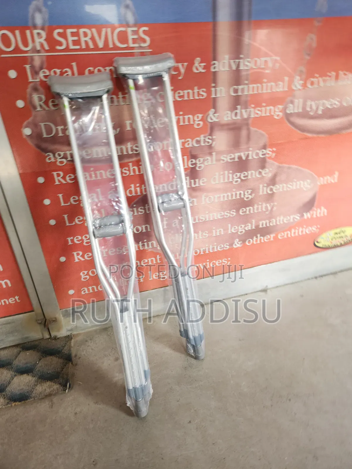 Underarm Adjustable Aluminum Crutch Tall Adult 1pr Ethiopia Wheelchair