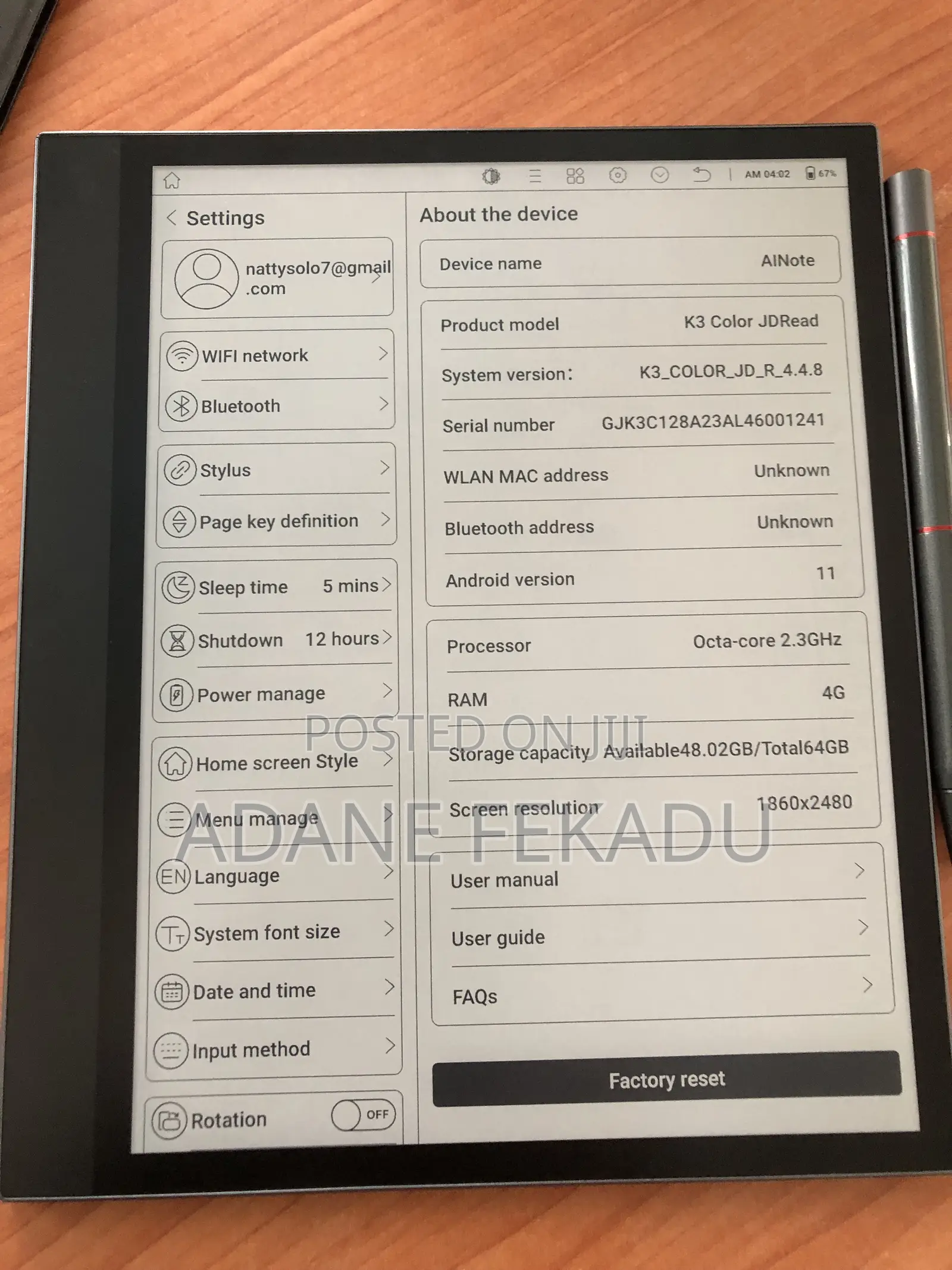 Honor Pad 9 4 GB Black