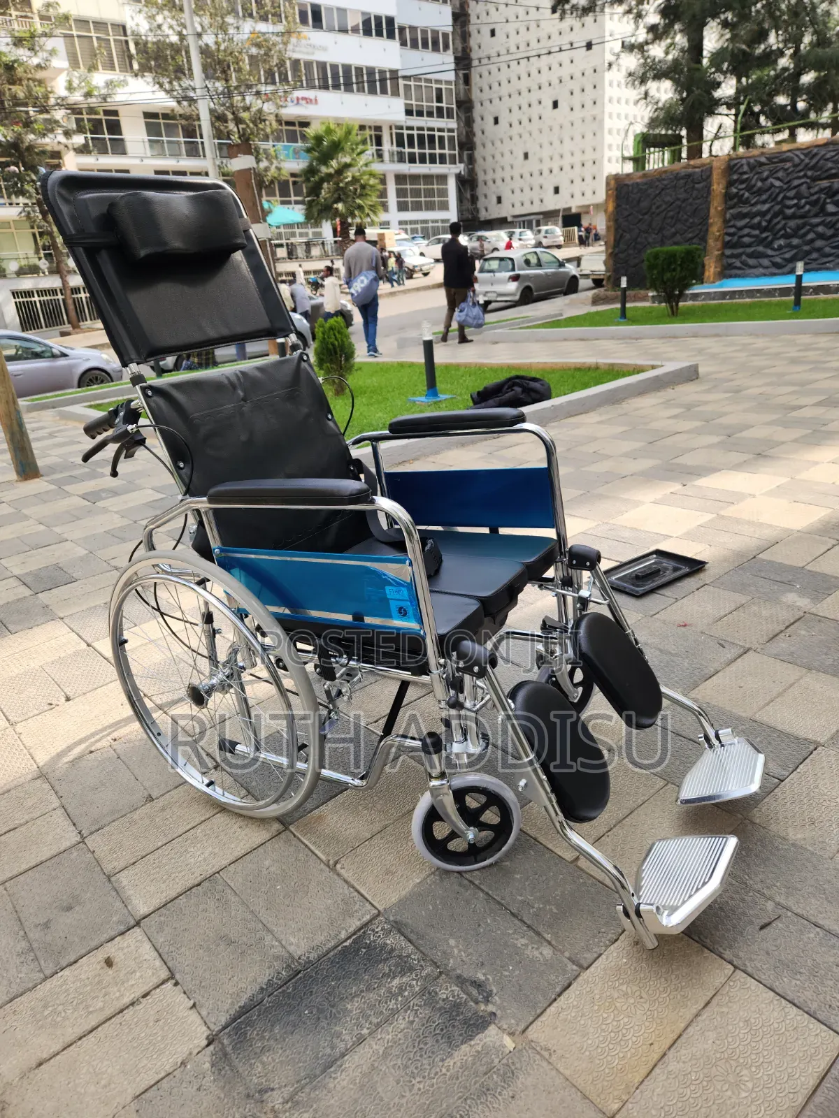 Arrex Morso Comfort Commode Wheelchair Chromed Steel With Wheelchair