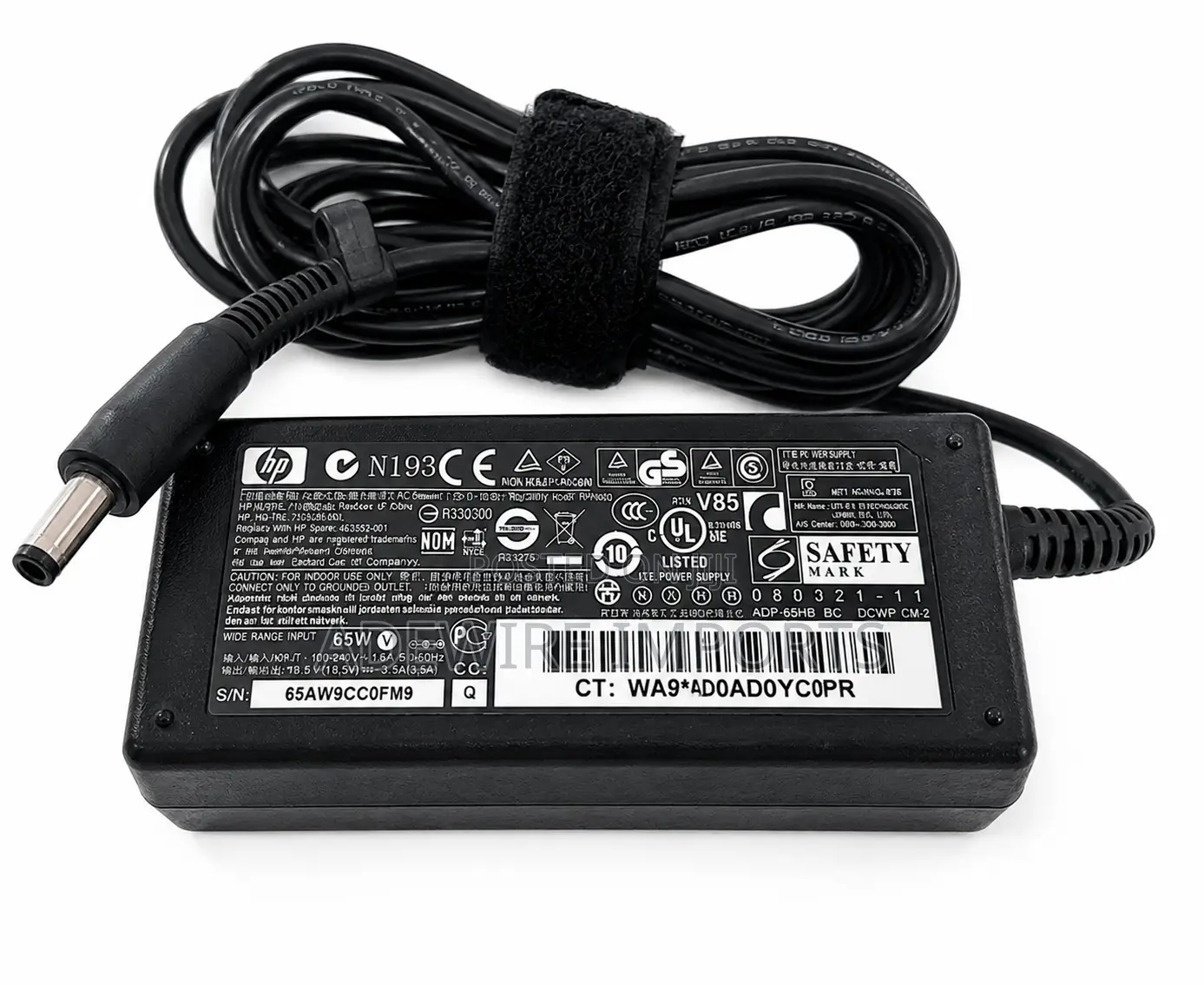 Hp Center Pin 65w/Serr (Origional) Laptop Charger With Vat