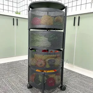 Vegetable Fruit Storage Cart – 5 Tiers, Ventilated Design