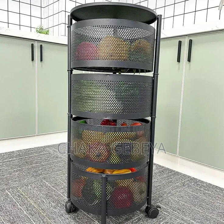 Vegetable Fruit Storage Cart – 5 Tiers, Ventilated Design