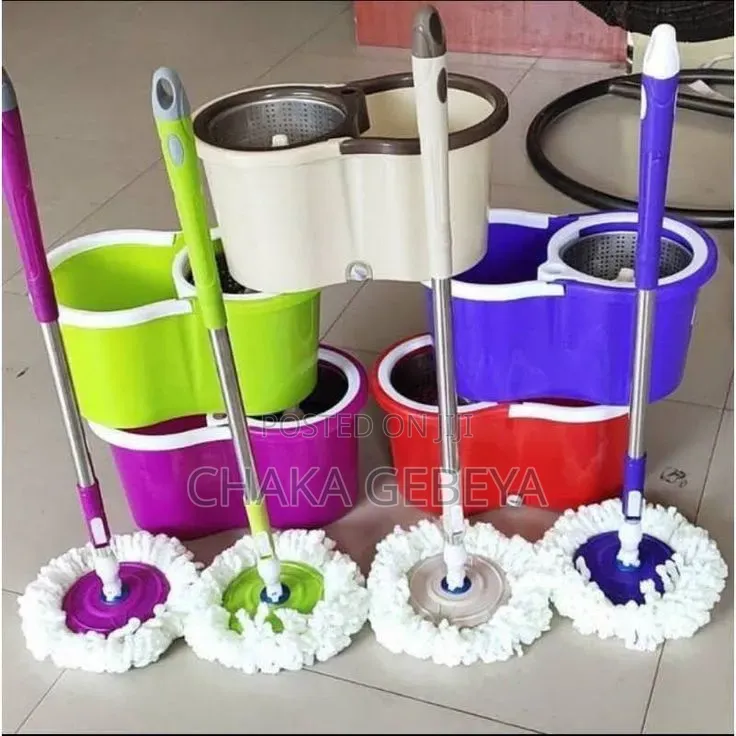 King Spin Mop 360° – Microfiber, Foot‐Pedal Wringer, Usa Quality