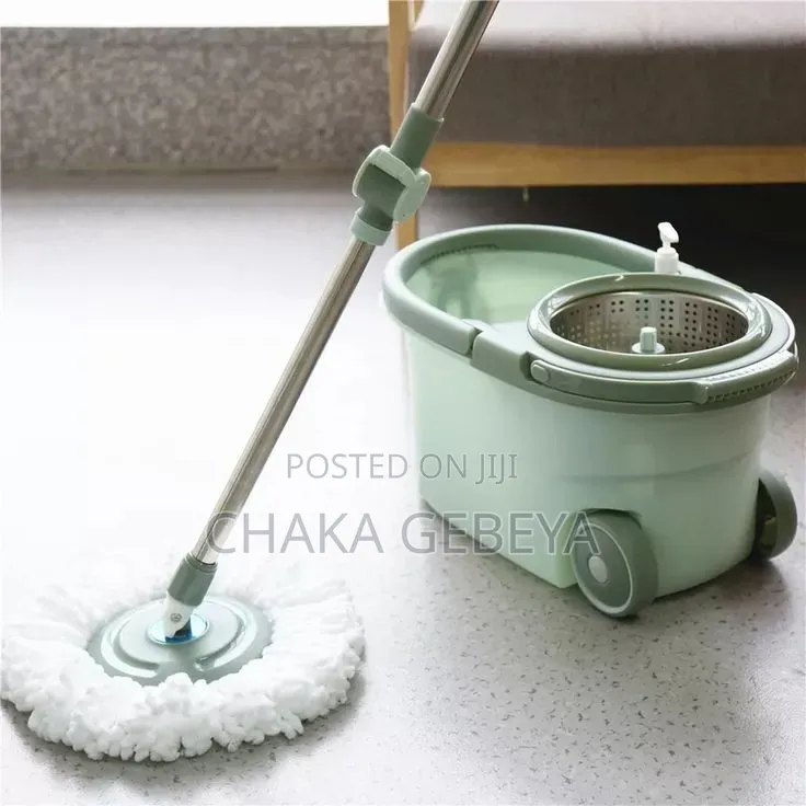 King Spin Mop 360° – Microfiber, Foot‐Pedal Wringer, Usa Quality