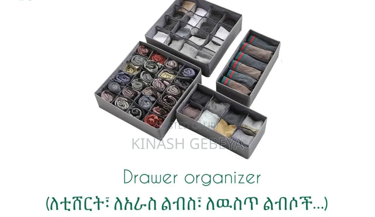 4pcs Top Quality Foldable Drawer Organizer