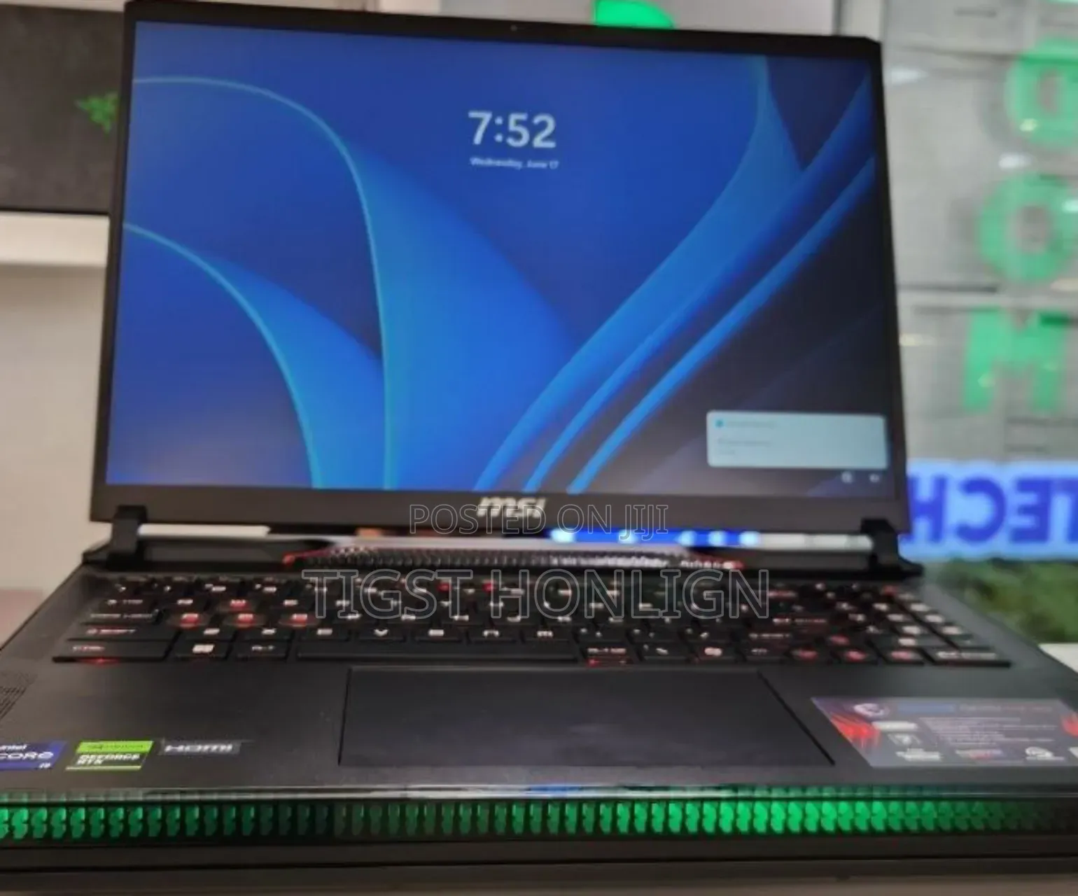 New Laptop MSI GE63 7RC Raider 16GB Intel Core i9 SSD 1T