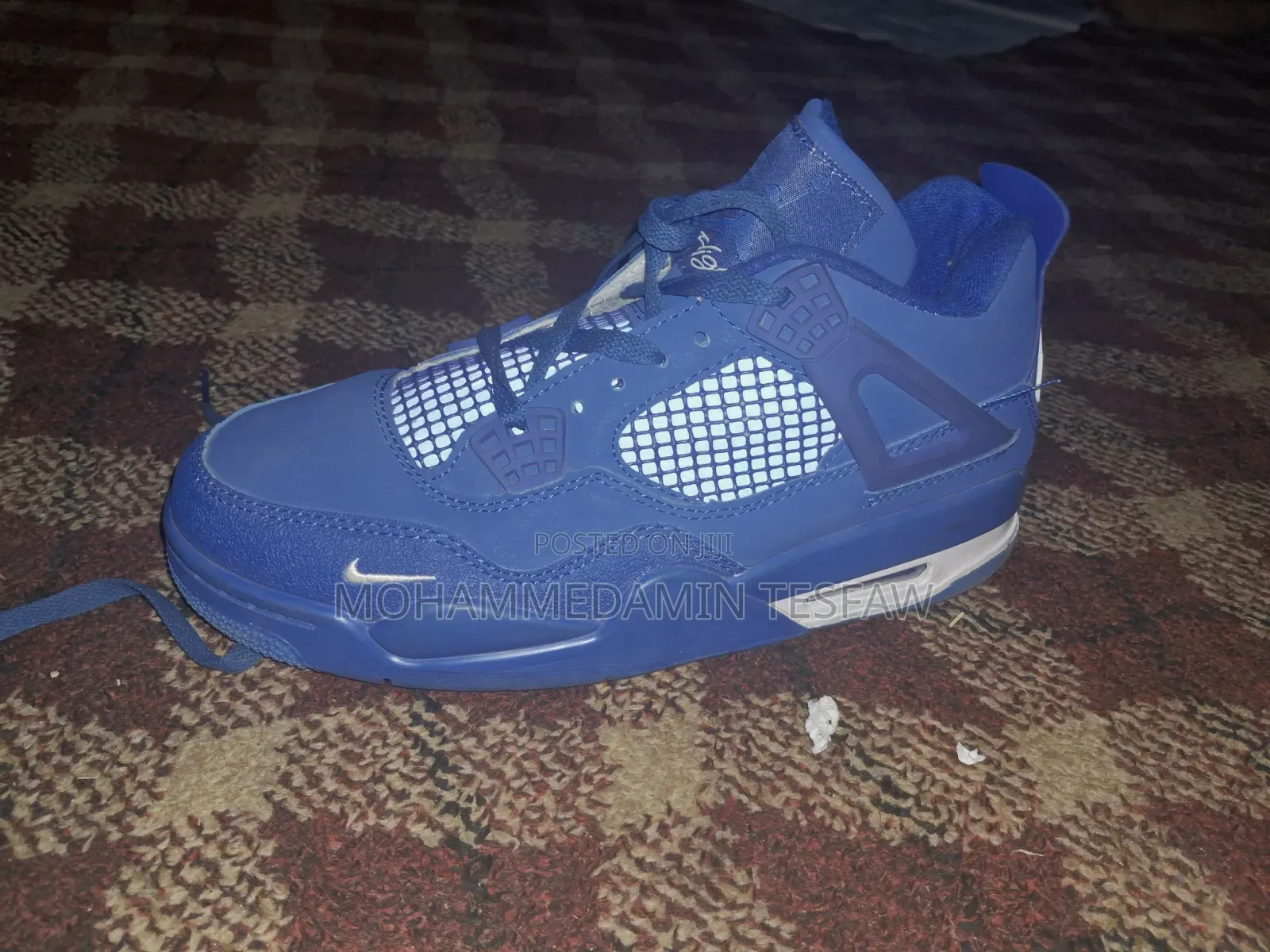Air Jordan 4 Retro Sneakers - All Blue - Brand New