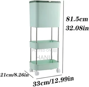 Non‒Bending Garbage Bin Storage Rack