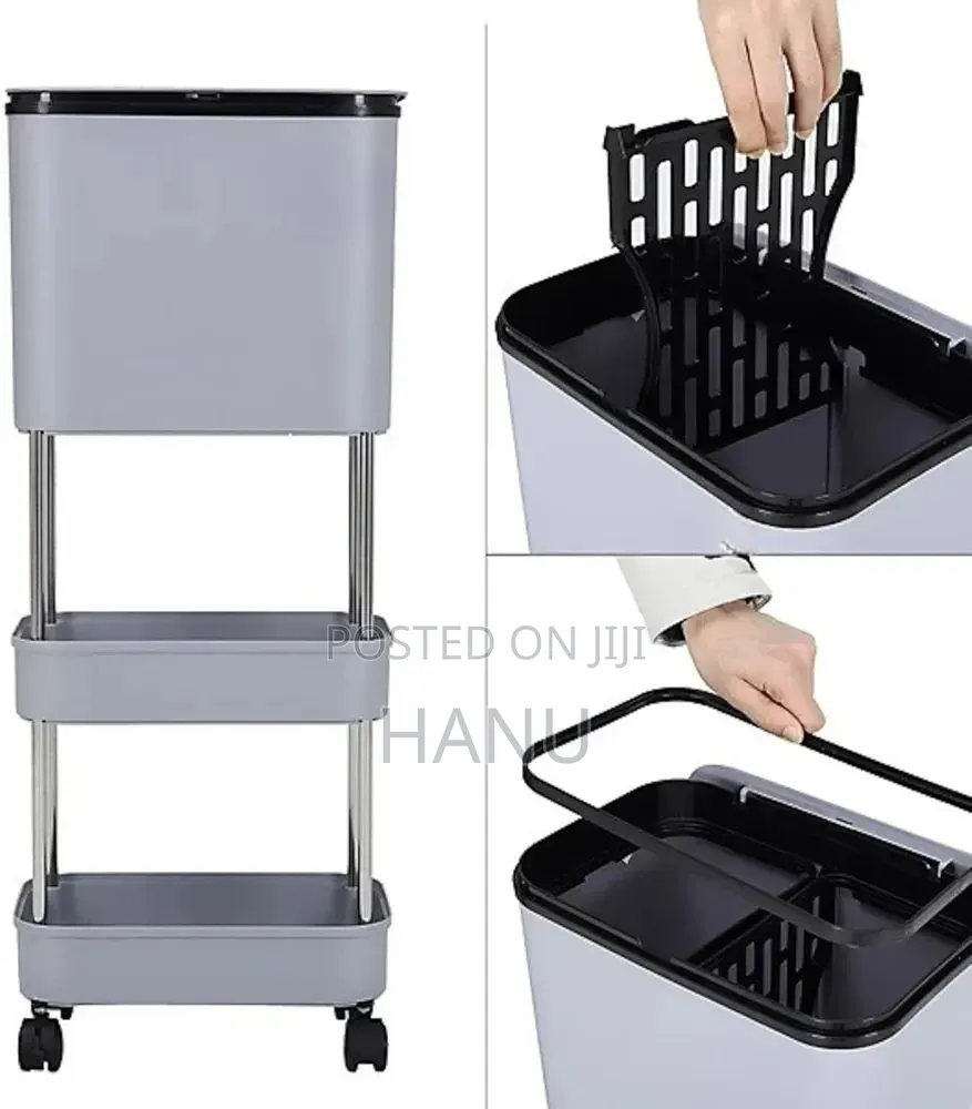 Non‒Bending Garbage Bin Storage Rack