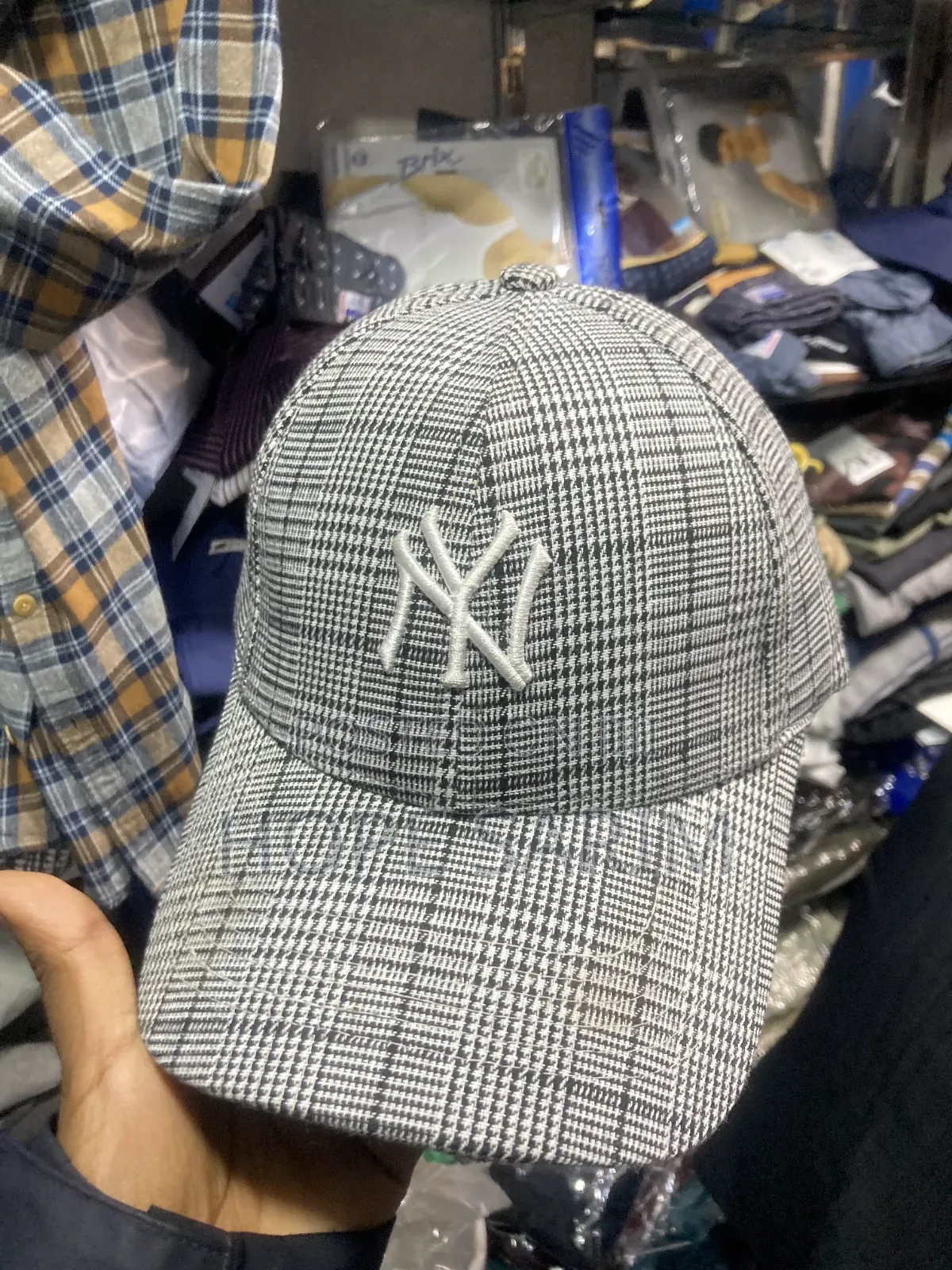 Ny Yankees Houndstooth Cap: