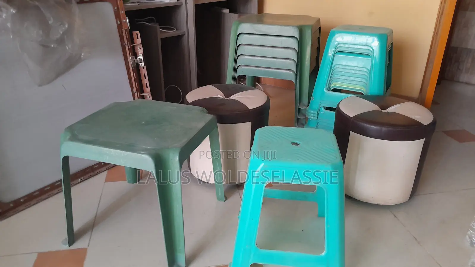 Small Plastic Chairs and Tablets