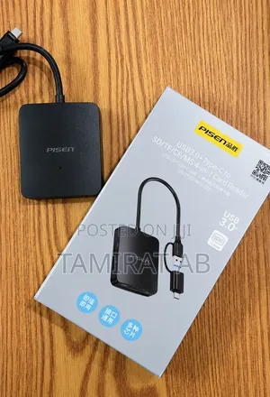 Pisen Usb 3.0 4-in-1 Card Reader for Sd, Microsd/Cf/Tf/Ms + Type C
