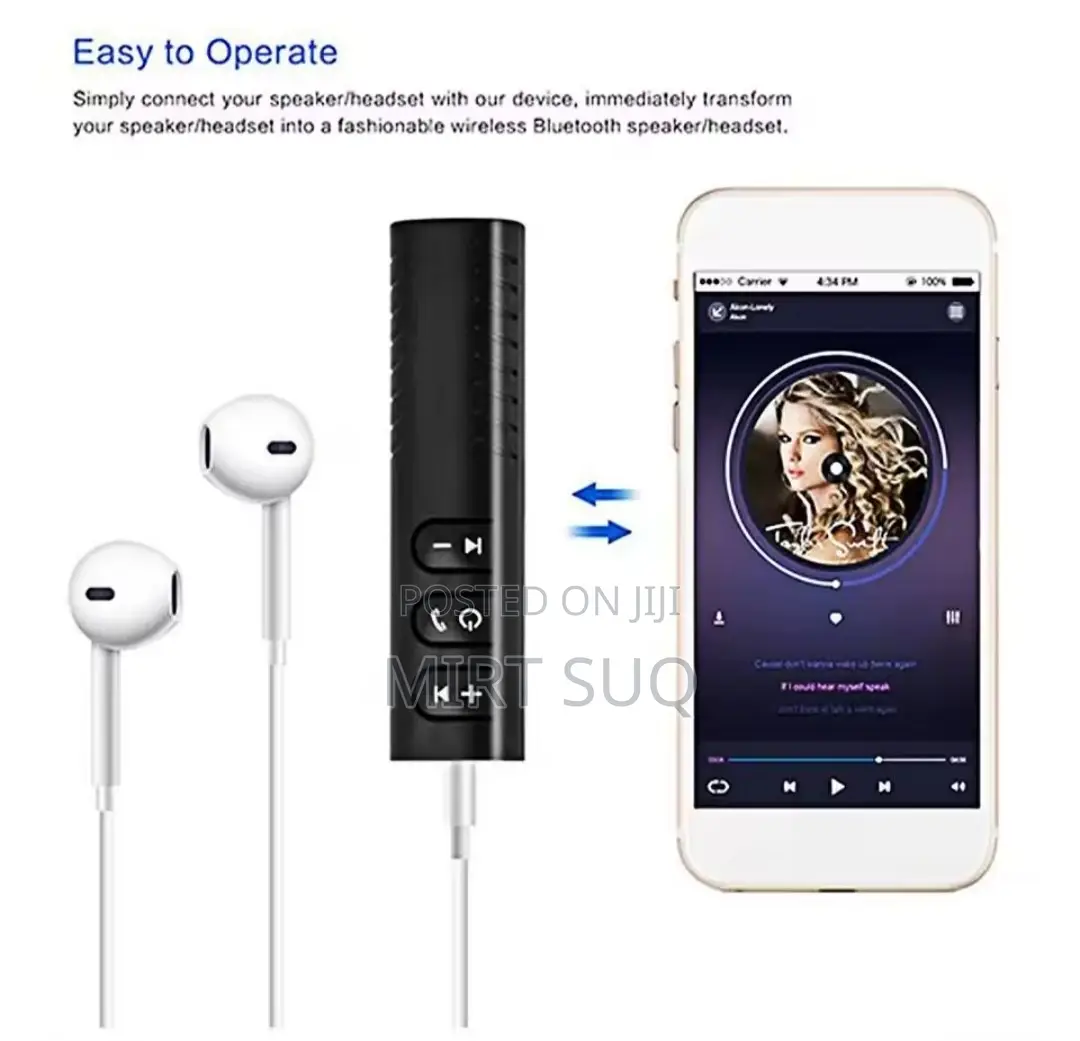 Portable Clip-on Bluetooth Audio Receiver Adapter(Bluetooth Car Kit)