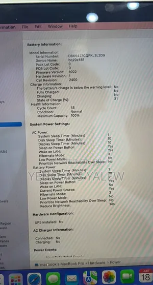 New Laptop Apple MacBook Pro 2020 M1 16GB Apple M1 SSD 512GB