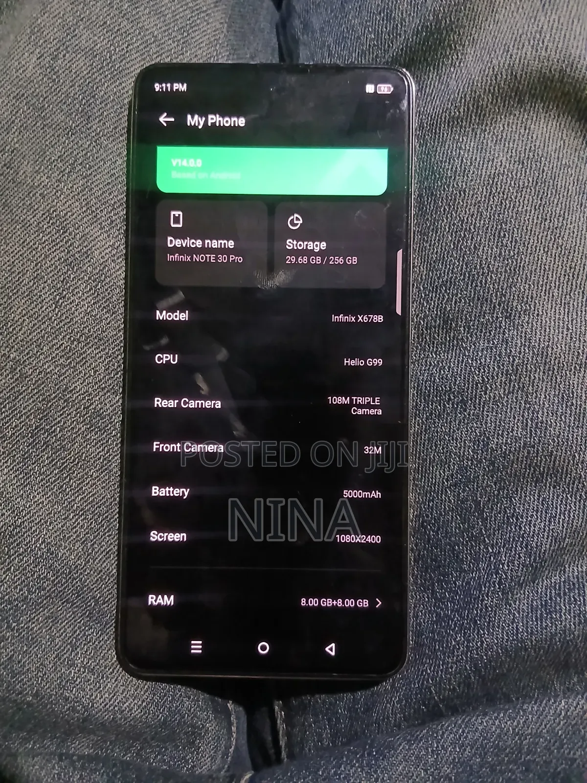 Infinix Note 30 Pro 256 GB Gold
