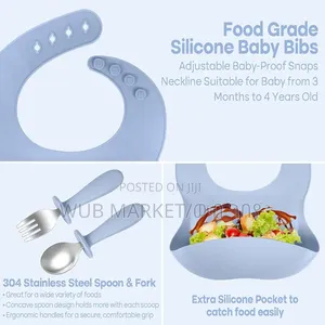6 in 1 Premium Silicone Feeding Set-ጥራት ያለው የልጆች መመገቢያ