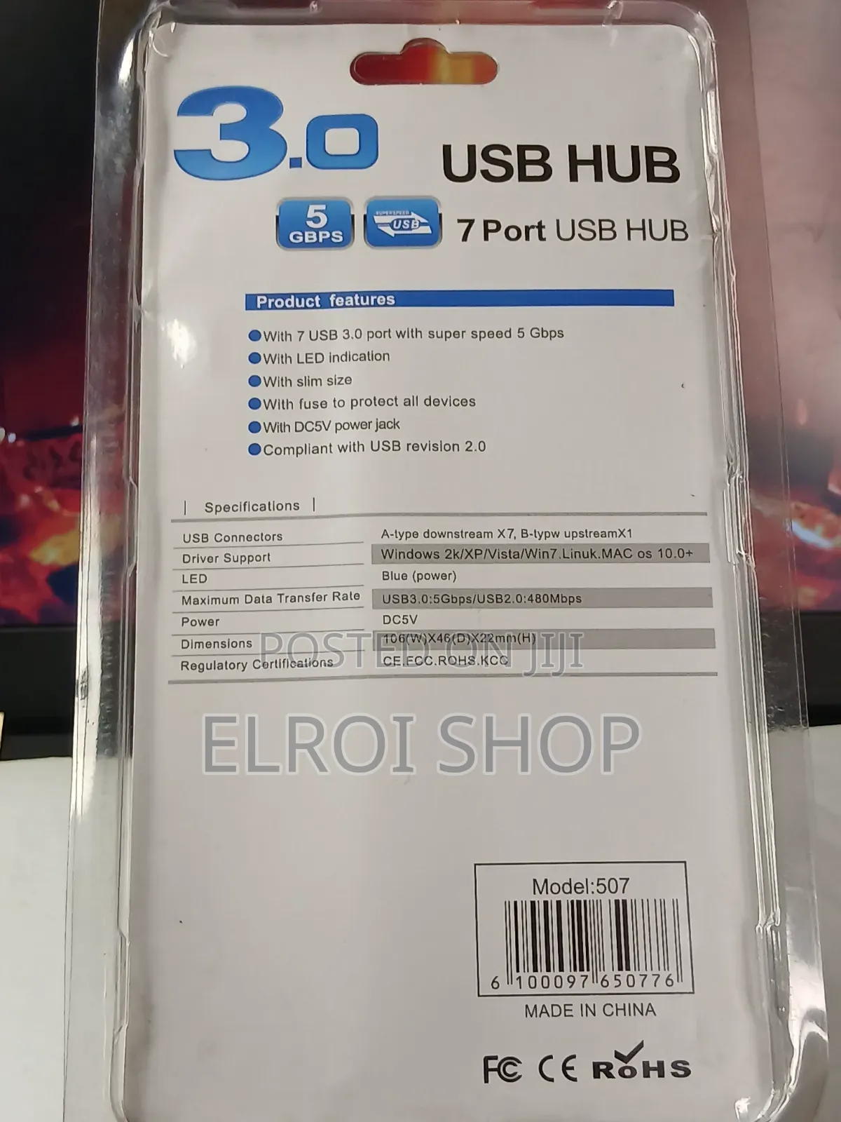 7-Port Usb 3.0 Hub